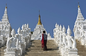 Category Buddhism Prints: Hsinbyume Pagoda, Mingun, Myanmar, Asia