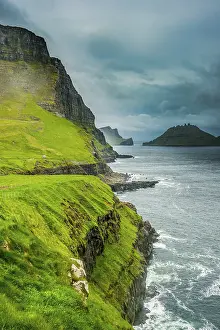 Huge cliffs in Gasadalur, Vagar