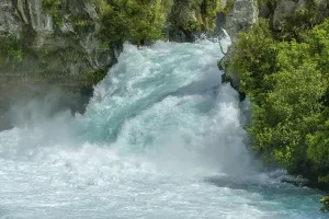 The Huka Falls on the Waikato River in New Zealand