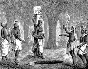 Human sacrifice by the Khonds, tribe from the Near East