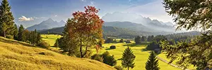 Category Mountain Landscapes Prints: Hummock meadows between Mittenwald and Kruen