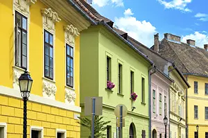 Hungary, old streets in historic city near Budapest Castle and Fisherman bastion on Castle Hill
