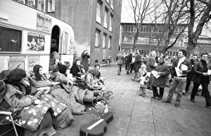 In a hunger strike to secure the jobs of steelworkers at Hoesch AG