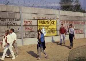 Hunsrueck. Peace movement at a NATO base