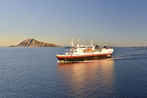 Category Scandinavia Prints: Hurtigruten vessel MS Vesteralen and the island of Bolga in the distance