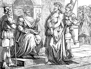 I am a King, Jesus with Crown of Thorns in front of Pilate