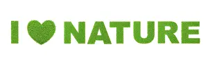 I love nature written with grass