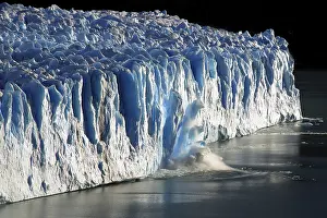 Ice breaking off the Perito Moreno Glacier