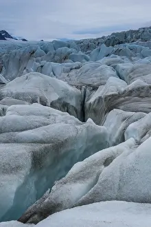 Ice field of huge glacier in Hornsund