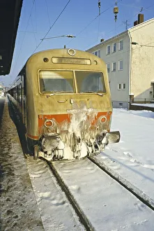Ice on an S-Bahn train to Duesseldorf at Solingen in 1985