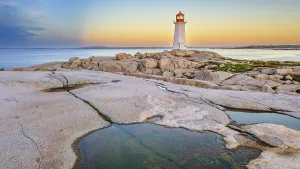 The iconic lighthouse at Peggy's Cove