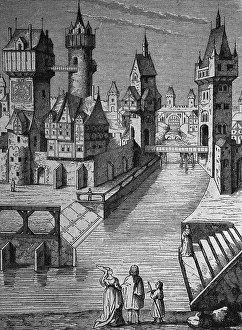 Ideal image of a city in the 14th century