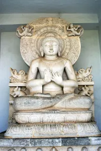 Idol of lord Buddha, Shanti stupa