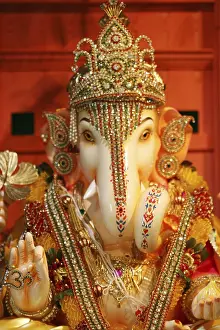 Idol of Lord Ganesha (elephant headed god) in Ganesh festival