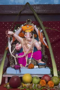 Idol of lord Ganesha get up of Khandoba