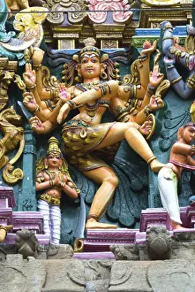 Idol Natraj on gopuram of sri meenakshi temple