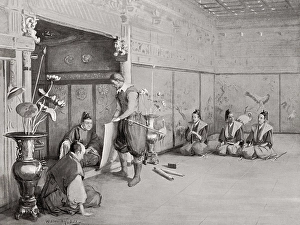 Ieyasu gives an audience to Will Adams, 1600