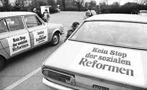 The IG Metall union used a motorcade to promote its demands for higher wages