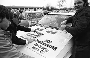The IG Metall union used a motorcade to promote its demands for higher wages