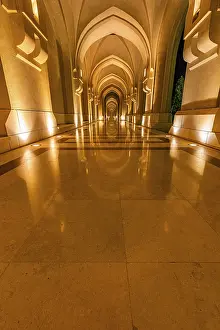 Illuminated arcades at the Sultan's Palace