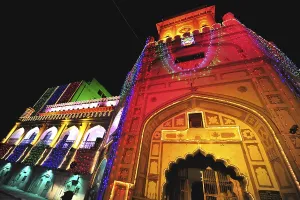 Illuminated mughal sharay surat municipal corporation office