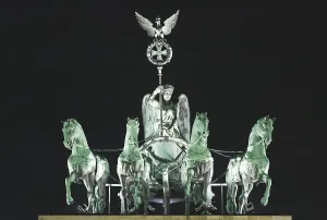 Illuminated sculpture Quadriga at Brandenburger Tor