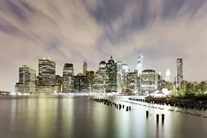 Illuminated skyline, East River