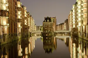 Illumination at night at the Speicher City