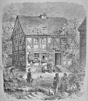 Illustration, agriculture, cultivation, outdoor, farmer, farm, biology, soil, depiction, garden, gardening, historical, illustration, farmyard, copper engraving, art, farming, farmer, farm, outdoor, plants, steel engraving, engraving, environment