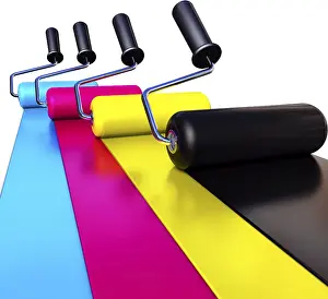 Illustration of a cmyk color concept