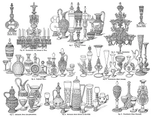 Illustration, glassware, 19th Century