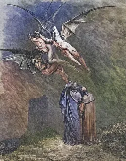 Illustration by Gustave Dore (1832-1883) for Dante's Inferno