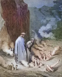 Illustration by Gustave Dore (1832-1883) for Inferno for Dante's Inferno