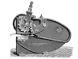 Illustration of a pair of tin snips for cutting sheets of unlimited length and width