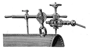 Illustration of a portable electric drill by Coolet & Engelhard