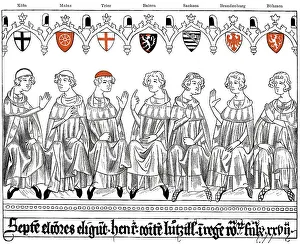 Illustration of Prince-electors in deliberation