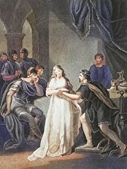 Illustration for the theatre play Vortigern and Rowena