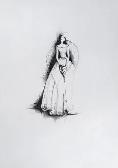Illustration of a wedding dress