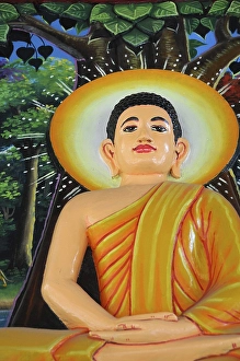 Image of Buddha sitting under the Bodhi Tree