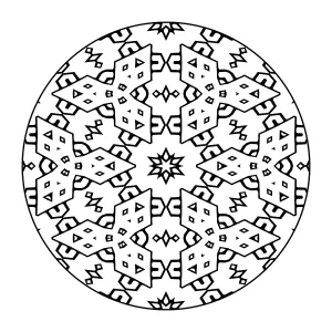 An image of a nice Mandala black and white