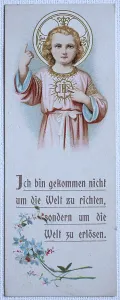 Image of a saint, Child Jesus as Saviour of the World