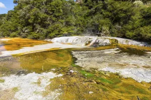 An image of a volcanic activities at waimangu new zealand