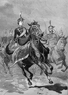 The Imperial Princess at the head of her regiment of Hussars