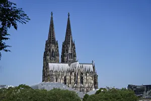 The imposing cathedral sits enthroned on a hill above Cologne's historic city centre