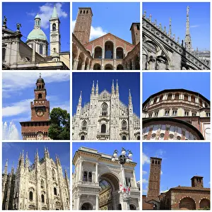 Impressions of Milan, Collage of Travel Images