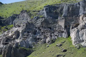 Impressive monastery complex nestled in a cliff