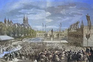 Inauguration ceremony for the Luther Monument in Worms on 25 June 1868