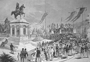 Inauguration of the equestrian monument to Charlemagne