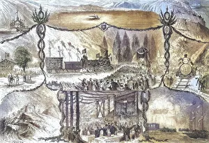 Inauguration of the railway line at the Simplon Pass