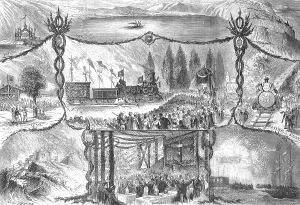 Inauguration of the railway line at the Simplon Pass